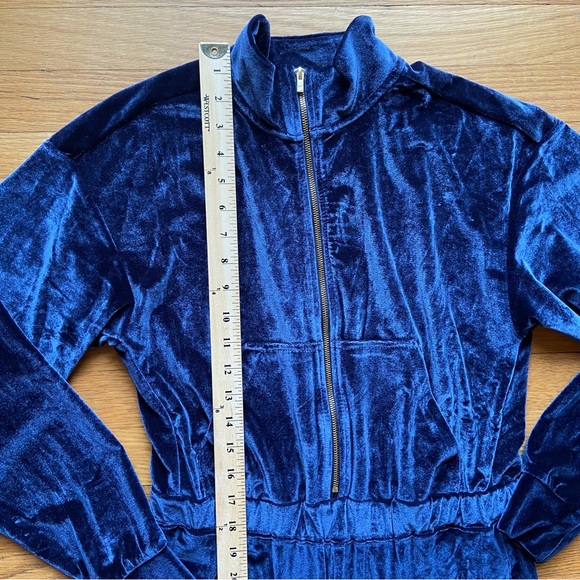 Fabletics Navy Velour Jumpsuit - Picture 4 of 10
